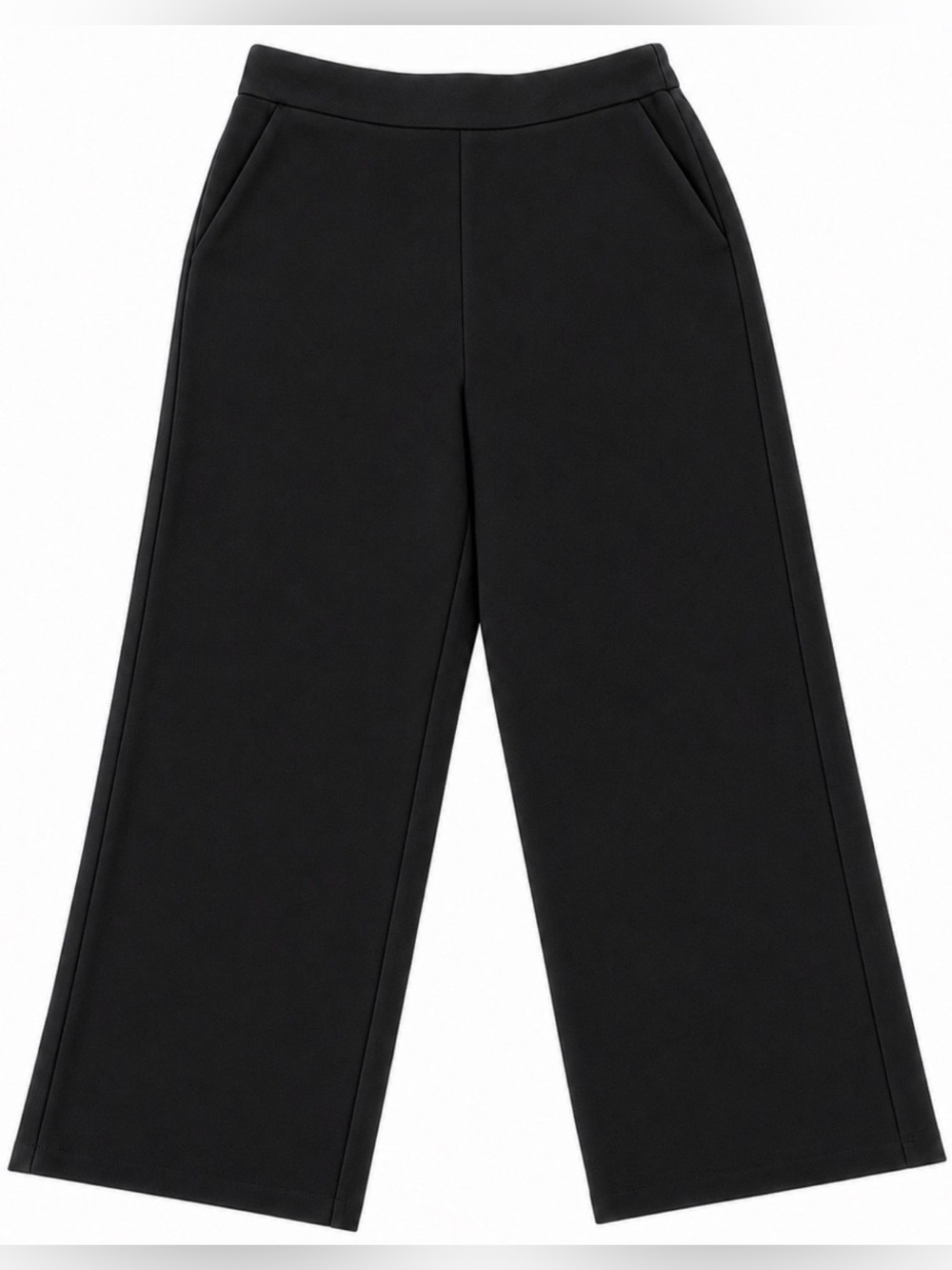OAK + FORT Black Thick Fabric Women’sTrousers Elastic Back Waistband Size OS